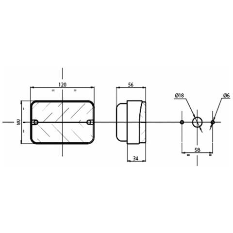 Fanale Posteriore Alogeno Dx-sx 120x80mm Confezione Da 2 Pezzi - Foto 2
