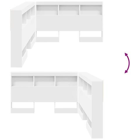 Testata contenitore Bianco 120 cm Legno multistrato - Foto 9