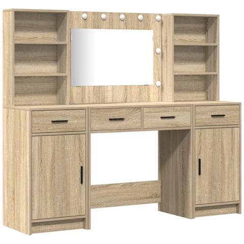 Set Comò 3 Pezzi in Legno Ingegnerizzato Rovere Sonoma - Foto 1