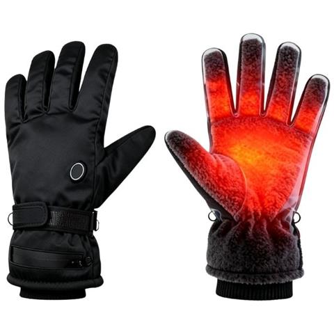 Guanti Riscaldati Usb Touchscreen Per Ciclismo E Sci Invernali Black - Foto 2