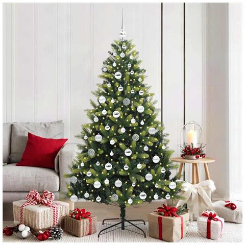 Albero di Natale Artificiale a Cerniera con 300 LED 180 cm - Foto 2