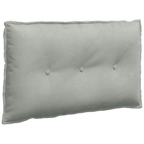 Cuscino per Schiena Grigio chiaro 80 x 50 cm Tessuto in Cords - Foto 1