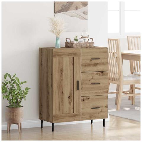 Credenza con cassetto Rovere artigianale 69,5 x 34 x 90 cm - Foto 2
