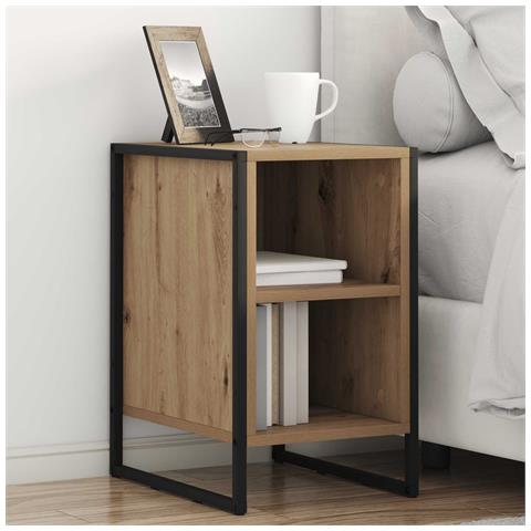 Comodino Rovere Artigianale 39.5 x 30 x 50 cm Legno multistrato - Foto 2