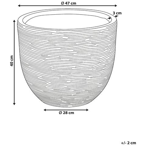 Vaso Per Piante Lixouri 47 Cm Grigio Chiaro - Foto 7