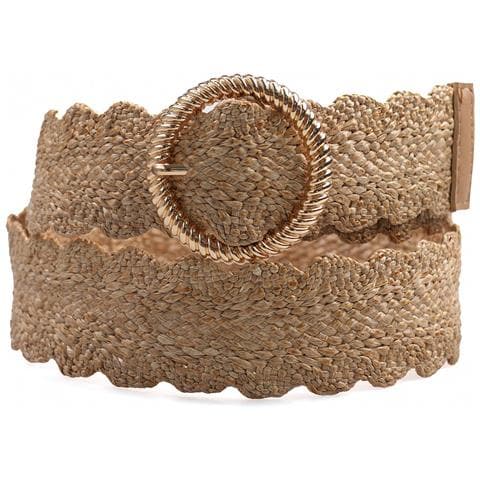 Cintura con Fibbia Rotonda Elastica Chic Beige - Foto 6