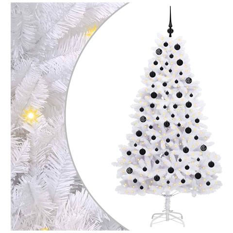 Albero di Natale Artificiale con Rami Pieghevoli Bianco 180 cm - Foto 1