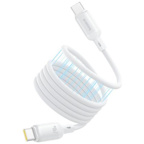 Cavo USB-C - Silicone, Bianco, 240W - Foto 1