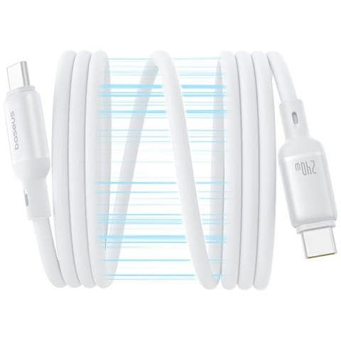 Cavo USB-C - Silicone, Bianco, 240W - Foto 4