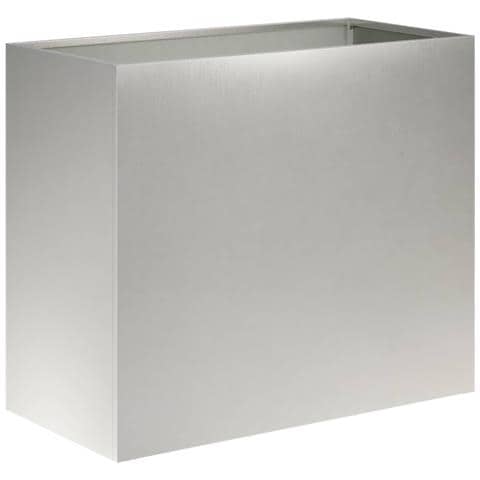 Vaso da giardino Argento 60 x 30 x 50 cm Acciaio Inox - Foto 1