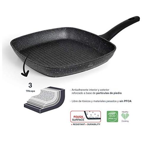 26858 - Padella grill antiaderente, grill quadrato Java, alluminio - Foto 3