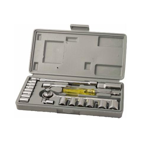 Set chiavi a bussola 20 pezzi acciaio al carbonio in cassetta di plastica - Foto 2