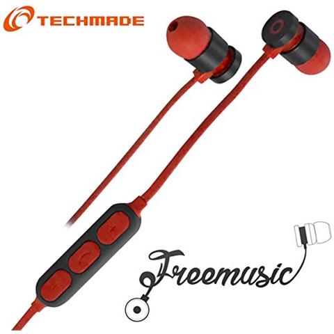 Techmade - TM-FRMUSIC-RD Techmade Auricolari Bluetooth Red - ePRICE
