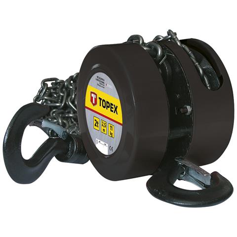 Topex Paranco Manuale A Catena 2,5mt Portata 2 Tonnelate Officina Garage 5146304 - Foto 3