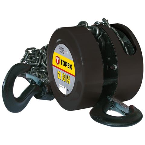 Topex Paranco Manuale A Catena 2,5mt Portata 2 Tonnelate Officina Garage 5146304 - Foto 2