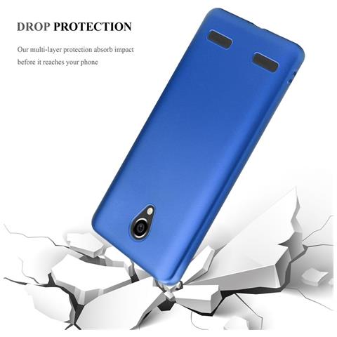 Custodia Compatibile Con Zte Blade L7 In Blu Metallico - Coperchio Protettivo In Silicone Tpu Flessibile - Foto 8