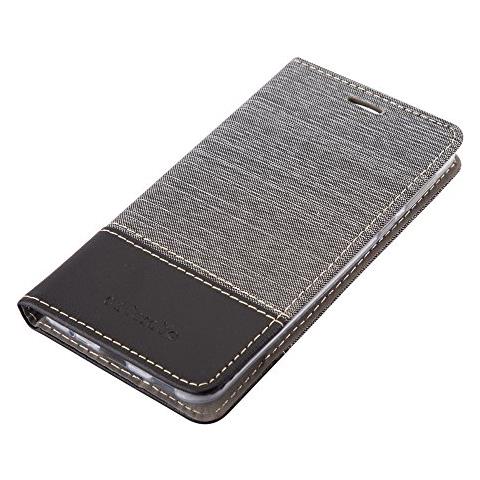 Custodia Compatibile Con Htc U Play In Grigio Nero - Coperchio Protettiva Con Chiusura Magnetica, Funzione Stand E Tasca Per Le Carte - Foto 2