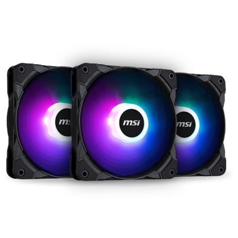 Max F12a-3 Argb Pwm Performance Case Fan - 120mm - Triple Pack - Foto 3