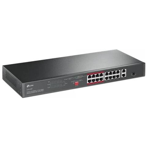 Switch 16p Rj45 10/100 Poe+ 2p Rj45 Gigabit No Poe 1p Gigabit Sfp Combo - Foto 2