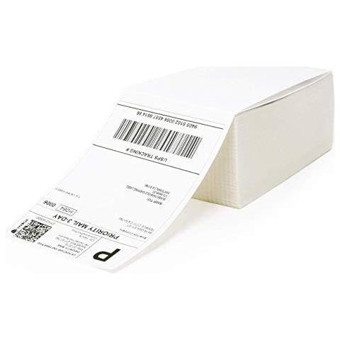 4 X 6 A Ventaglio Diretti Etichette Termiche - Bianco Di Spedizione Etichette Postali Di Affrancatura Perforati Adesivo Permanente (1 Stacks - 500 Etichette) - Foto 1