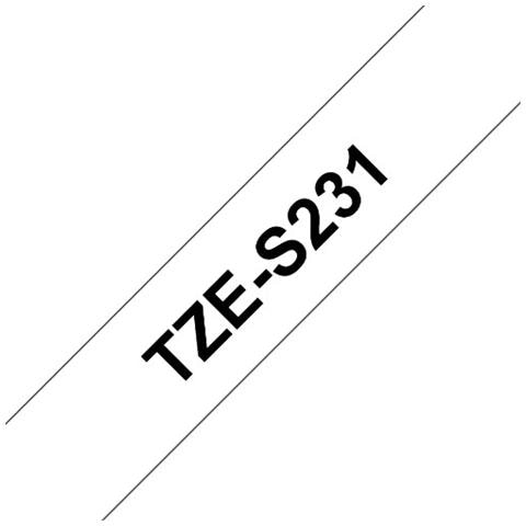 Nastro Tzes231 Laminato Con Adesivo Resistente Da 12 Mm (8 M) Nero/bianco - Foto 6