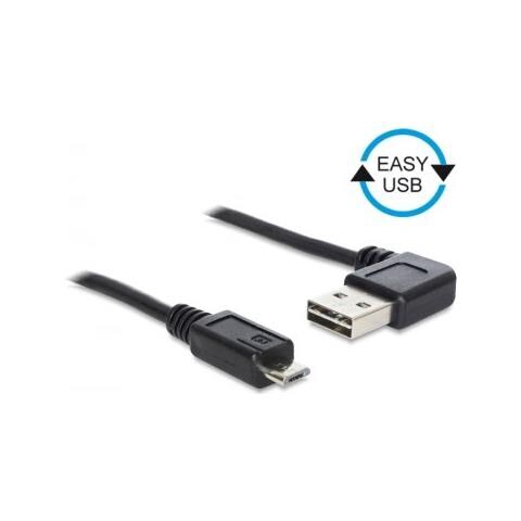 0.5m, USB2.0-A / USB2.0 Micro-B 0.5m USB A Micro-USB B Nero cavo USB - Foto 1