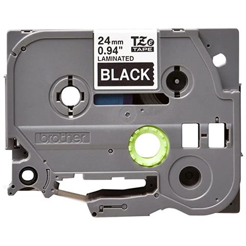 TZE-355 Cassetta Nastro Laminato per Etichettatrice P-Touch PTP750W / PT9700 23.9mm - Bianco / Nero - Foto 2