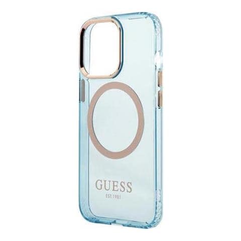 Hard Cover Gold Outline Translucent Magsafe Blue, For Apple Iphone 13 Pro, Guhmp13lhtcmb (guhmp13lhtcmb) - Foto 1