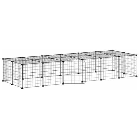 Gabbia Per Animali 28 Pannelli Con Porta Nero 35x35 Cm Acciaio - Foto 1