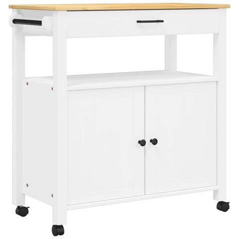 Carrello Da Cucina Monza 84x40x90 Cm In Legno Massello Di Pino - Foto 2