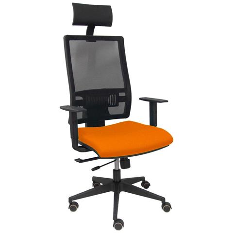 Sedia Ufficio Con Poggiatesta Horna Traslack Bali Arancio - Foto 1