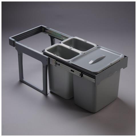 Pattumiera Ekko Easy 40 Colore Grigio Capacità 2x8 Lt + 1x16 Lt - Foto 1