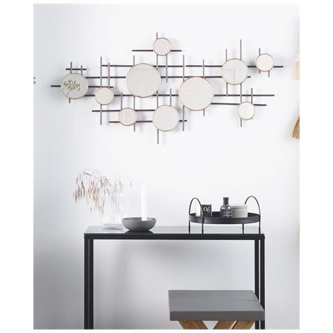 Specchio Ibos 113 Cm 55 Cm Metallo Nero - Foto 1