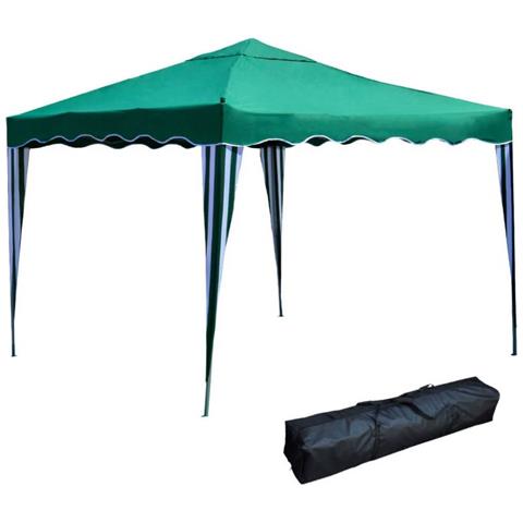 Gazebo Pieghevole Verde In Acciaio E Poliestere 3x3 Mt Amber - Foto 1