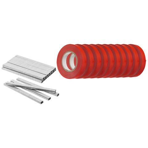 Set Di Nastri 10 Pezzi X 25 Mt E Punti Metallici 10.000 Pz. - Foto 1