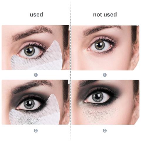 Cuscinetto Per Ombretto Con Protezione Per Ombretto Da 100 Pezzi Per Il Trucco Degli Occhi, Previene I Residui Di Trucco M - Foto 2