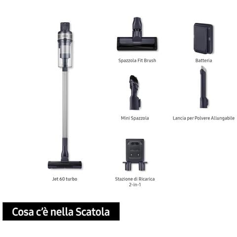 Jet 60 Turbo VS15A6031R1Scopa Ricaricabile 2 in1 senza Sacco Colore Grigio - Foto 3