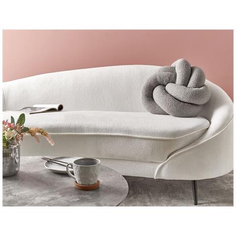 Cuscino Decorativo Angelonia Bouclé 45 X 45 Cm Grigio Tinta Unita - Foto 1