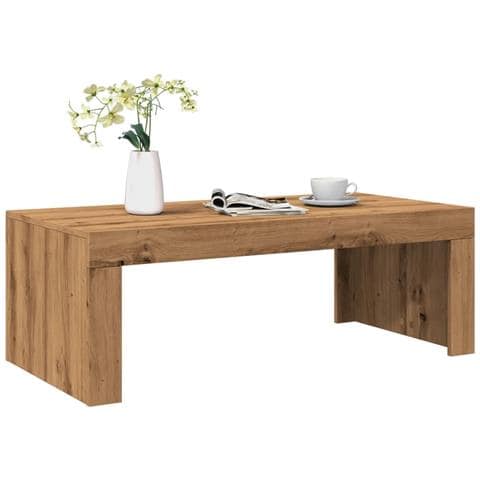 Tavolino Salotto Rovere Artigianale 102x50x35 Cm In Truciolato - Foto 1
