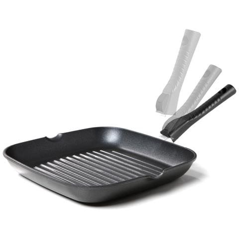 Bistecchiera Forno Smontabili - Nero - Alluminio Pressofuso - 26x26x4,5 Cm - Foto 1