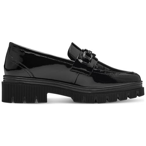 Black Patent Elegant Closed Loafers Mocassino Sintetico E Tessile Scarpe Donna Nero Eu 40, 5-24710-43 018 - Foto 3