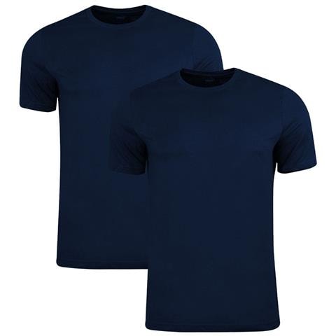 Junior Base T-shirt Navy 2-pack 68357702-2, Bambini, Blu, 176 - Foto 1