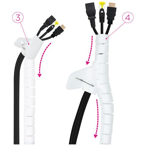 10.36.0003-W guaina per cavo Bianco 2,5 cm - Foto 4