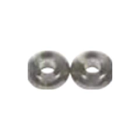 3 Pezzi - Perline In Vetro Con Foro Grande Ø12mm L. 5 Mm - Colore Antracite - Foto 1