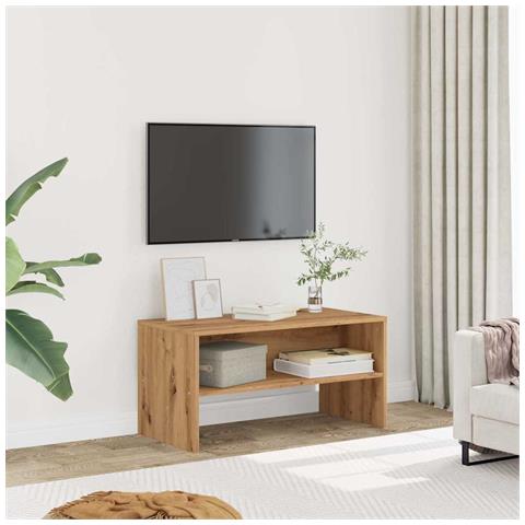 Mobile Porta Tv Rovere Artigianale 80x40x40 Cm Multistrato - Foto 1