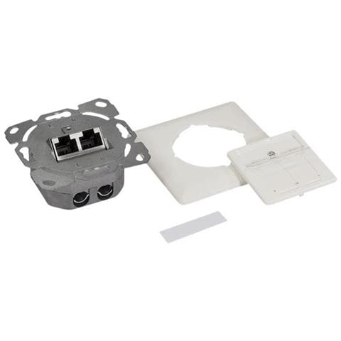 Cat. 6a Netzwerkdose Up2x Rj45 Geschirmt,reinwei (np0128) - Foto 1