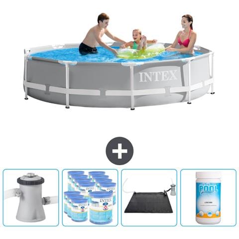 Piscina Fuori Terra - In Giro - 305x305x76 Cm - Grigio - Include Accessori Coordinati Cb92 - Foto 1