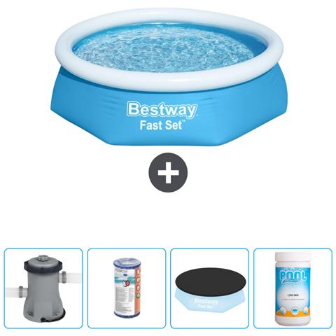 Piscina Fuori Terra - In Giro - 244x61 Cm - Blu - Include Accessori Coordinati Cb51 - Foto 1