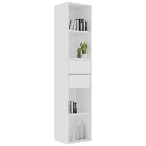 Lusso Casadino -  Libreria Bianca 36x30x171 Cm In Legno Multistrato - Foto 2