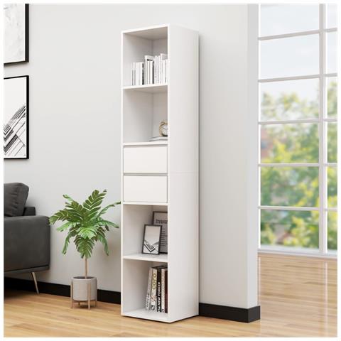 Lusso Casadino -  Libreria Bianca 36x30x171 Cm In Legno Multistrato - Foto 7